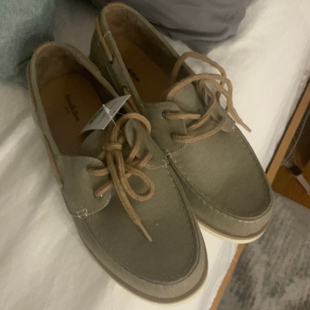 Goodfellow size 10 mens canvas boat shoe